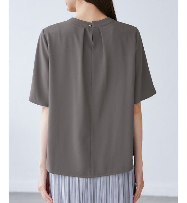 Rope&rsquo;Picnic「メタルパーツフロントフリルタイブラウス/通勤対応」|シャツ・ブラウス|