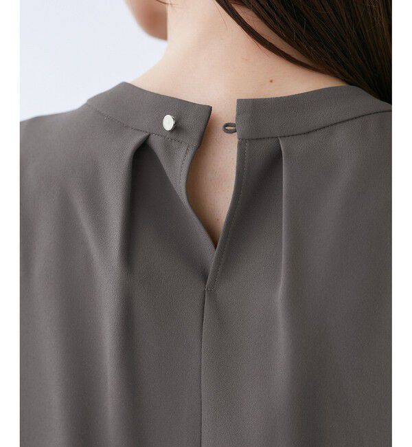 Rope&rsquo;Picnic「メタルパーツフロントフリルタイブラウス/通勤対応」|シャツ・ブラウス|