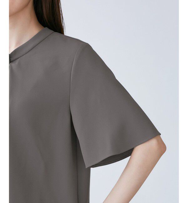 Rope&rsquo;Picnic「メタルパーツフロントフリルタイブラウス/通勤対応」|シャツ・ブラウス|