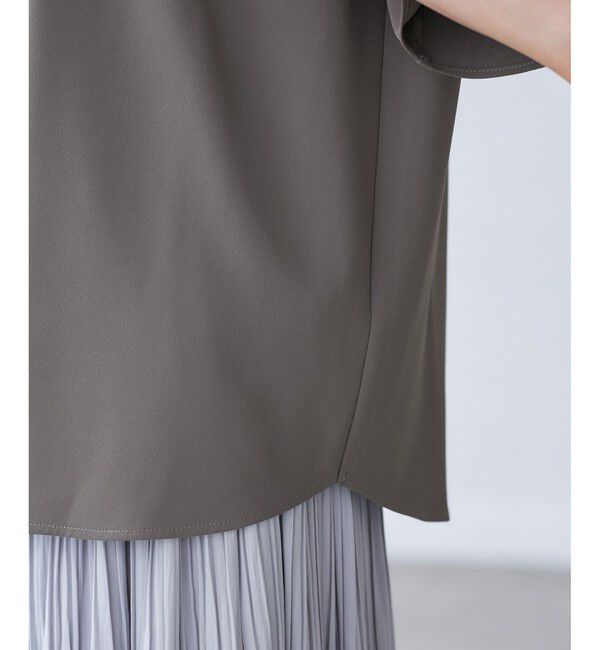 Rope&rsquo;Picnic「メタルパーツフロントフリルタイブラウス/通勤対応」|シャツ・ブラウス|