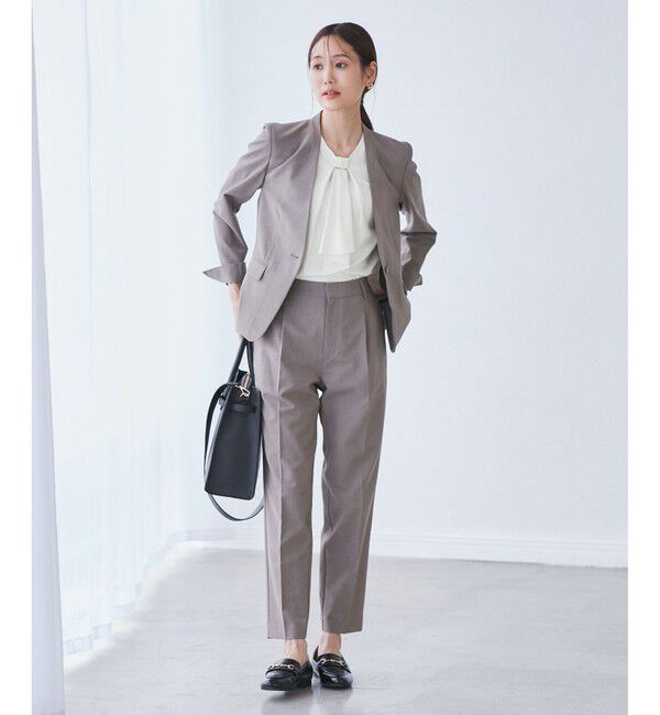 Rope&rsquo;Picnic「メタルパーツフロントフリルタイブラウス/通勤対応」|シャツ・ブラウス|