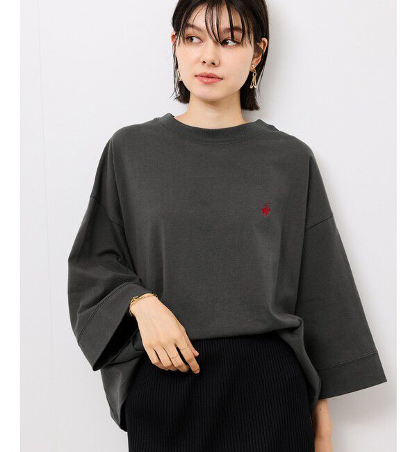 Rope&rsquo;Picnic「【BEVERLY HILLS POLO CLUB/ビバリーヒルズポロクラブ】ワイドスリーブTシャツ」|Tシャツ・カットソー|チャコール(06)