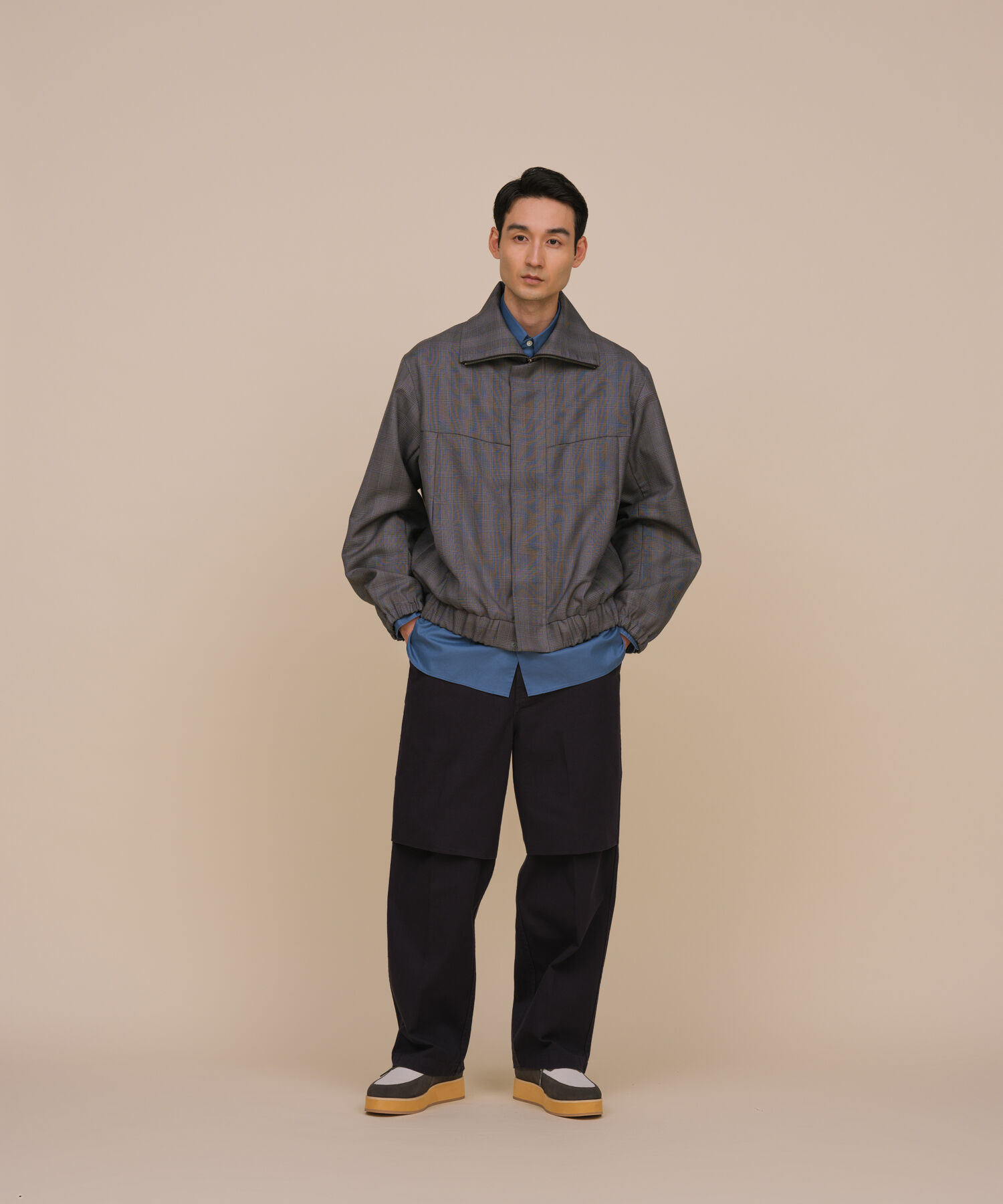 ADAM ET ROPE'「【NIKKE】ハイカラー オーバーサイズ ボクシー ブルゾン / ユニセックス」|ブルゾン・スタジャン|