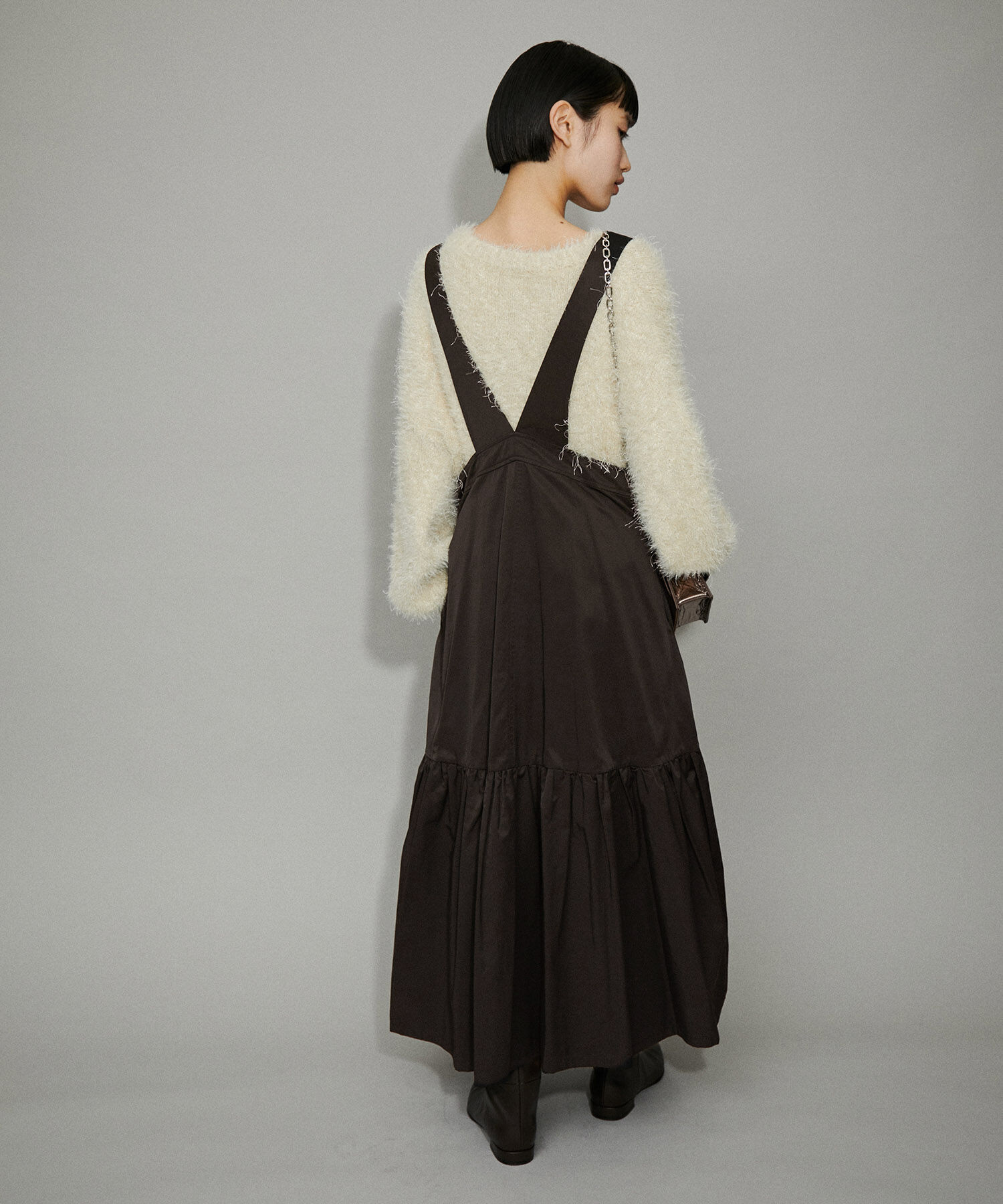 ADAM ET ROPE'「【WEB限定】オーバーオールジャンパースカート」|ジャンパースカート|