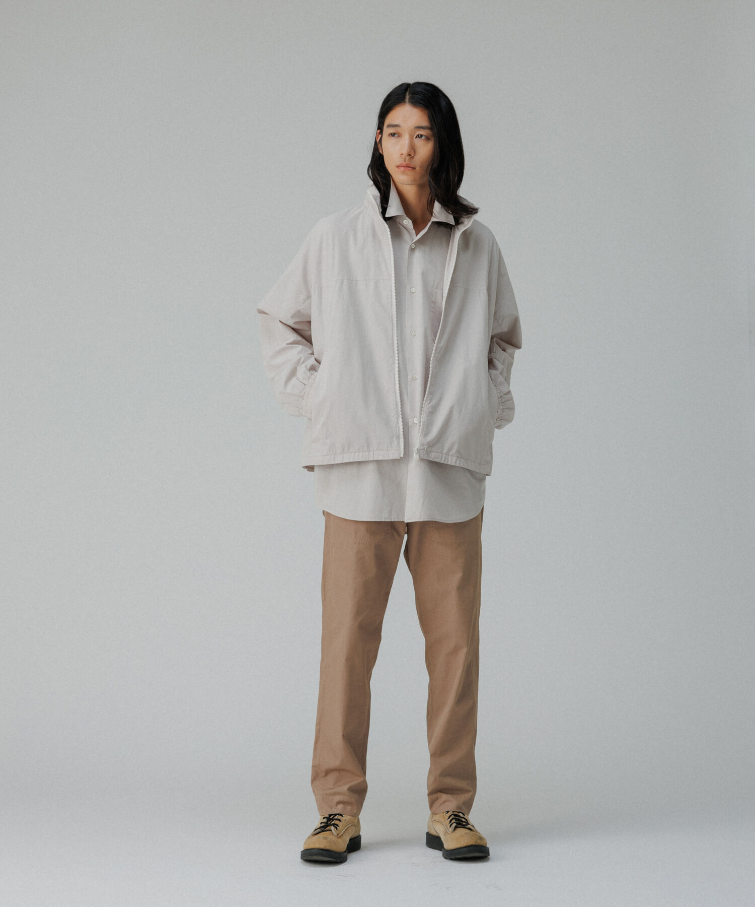 ADAM ET ROPE'「ガーメントダイ オーバーサイズ フード ボンバージャケット / ロングシーズン着用可能」|その他|