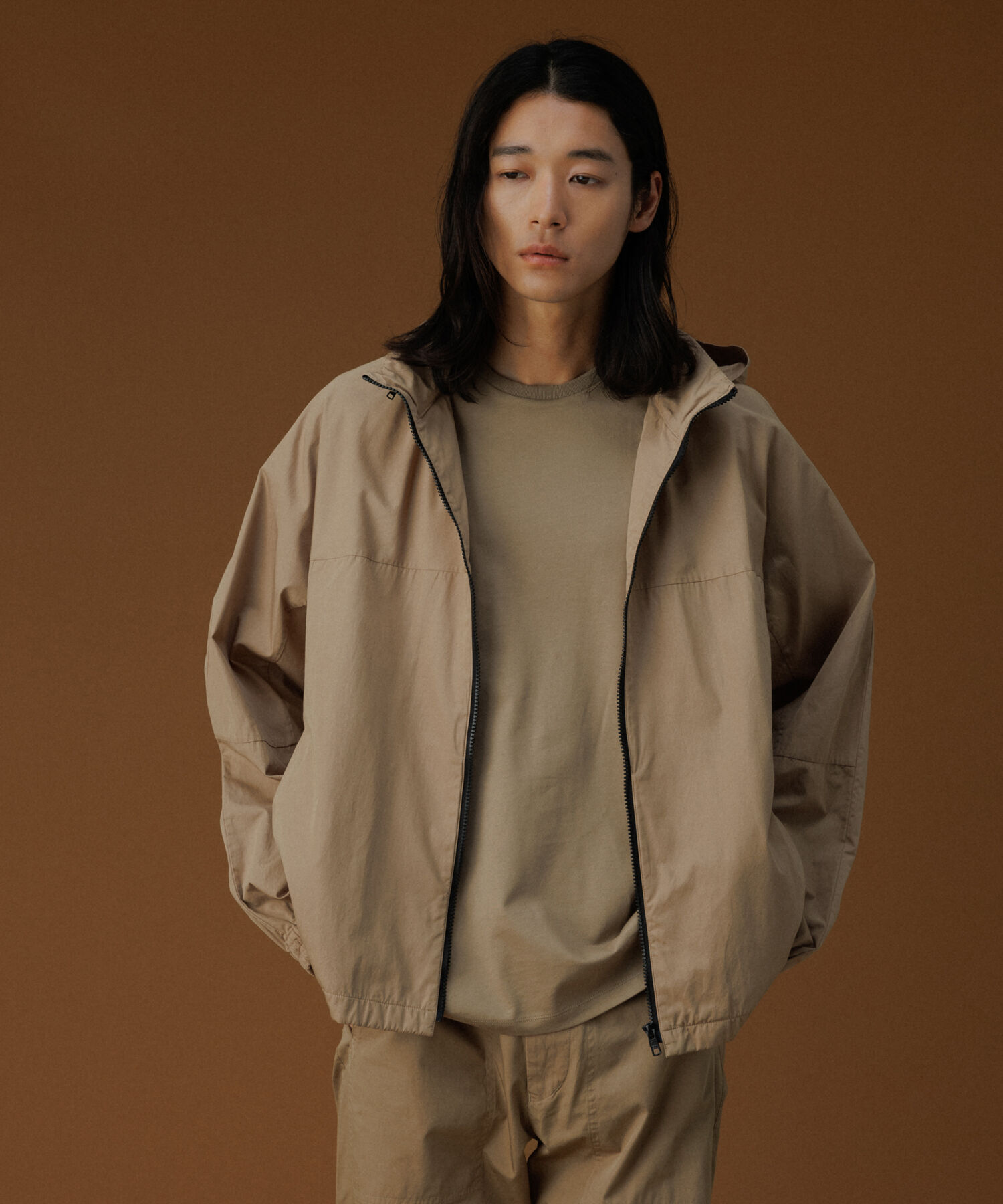 ADAM ET ROPE'「ガーメントダイ オーバーサイズ フード ボンバージャケット / ロングシーズン着用可能」|その他|