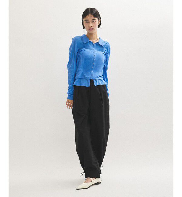 ADAM ET ROPE'「ベアキャミコンビカットソーカーディガン」|カーディガン|