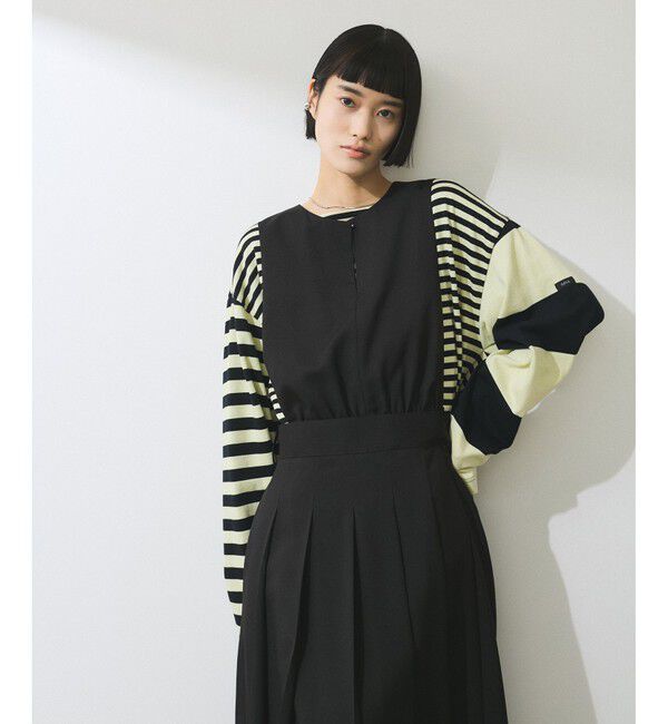 ADAM ET ROPE'「【WEB限定】2WAYプリーツワンピース」|ワンピース|ブラック(01)