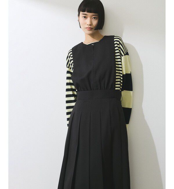 ADAM ET ROPE'「【WEB限定】2WAYプリーツワンピース」|ワンピース|