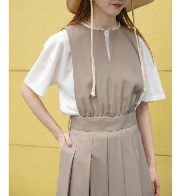 ADAM ET ROPE'「【WEB限定】2WAYプリーツワンピース」|ワンピース|