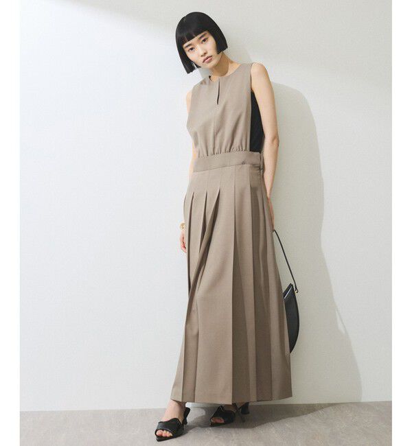 ADAM ET ROPE'「【WEB限定】2WAYプリーツワンピース」|ワンピース|