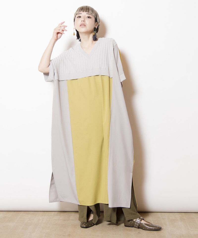  「2WAY切替ニットワンピース」|ワンピース|