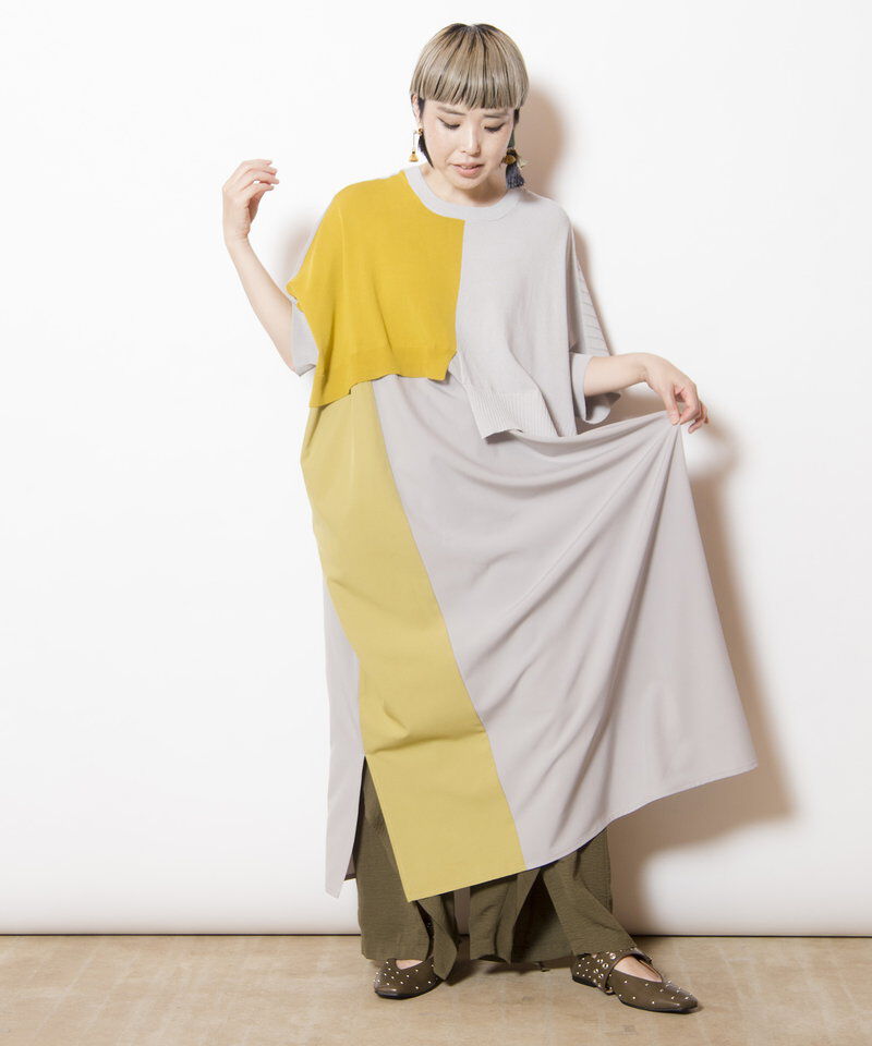  「2WAY切替ニットワンピース」|ワンピース|