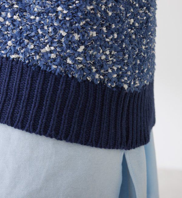  「ツイードライクニットベスト」|ニット・セーター|