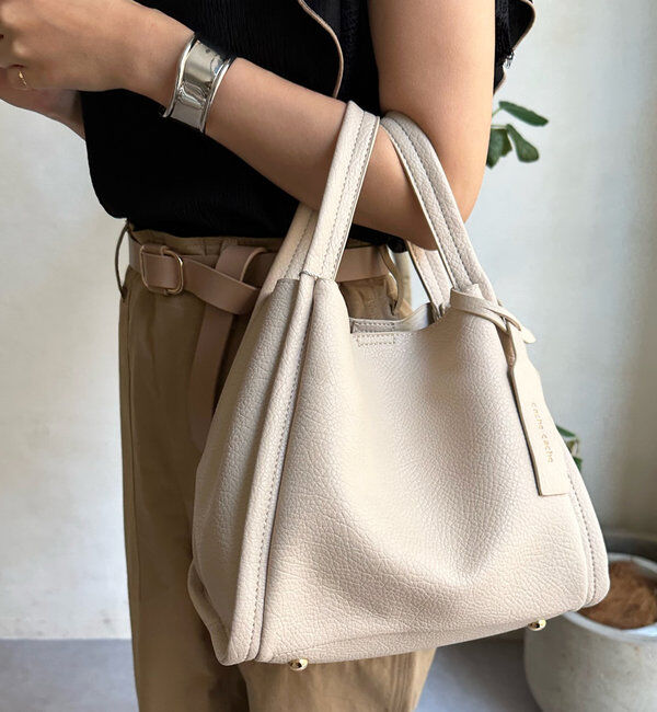  「【ベストセラーアイテム】ミニショルダー付ソフトレザー調ミニバッグ」|トートバッグ|