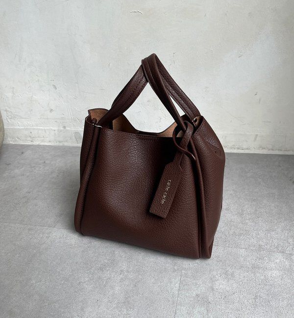  「【ベストセラーアイテム】ミニショルダー付ソフトレザー調ミニバッグ」|トートバッグ|