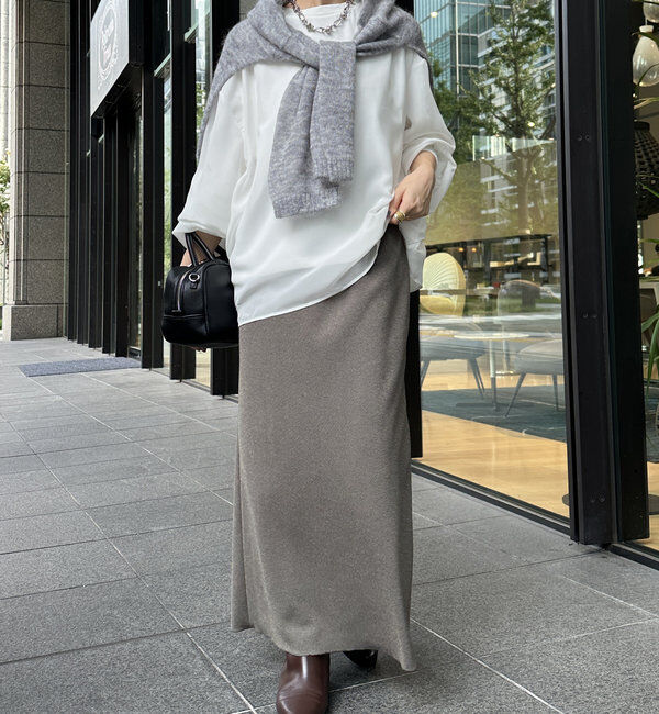  「【WEB限定】裏毛&times;シフォンレイヤードプルオーバー」|Tシャツ・カットソー|