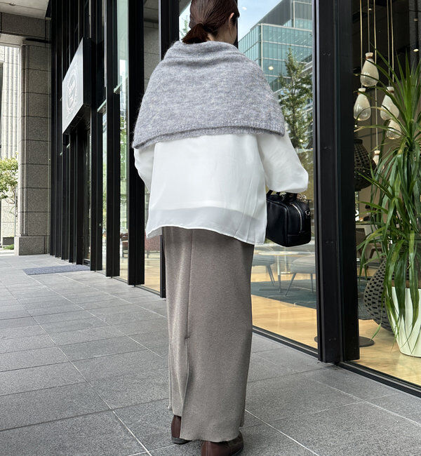  「【WEB限定】裏毛&times;シフォンレイヤードプルオーバー」|Tシャツ・カットソー|