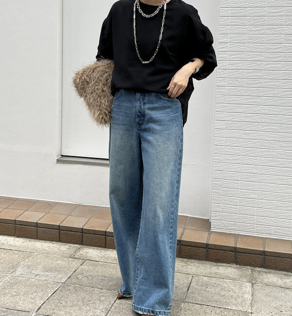  「【WEB限定】裏毛&times;シフォンレイヤードプルオーバー」|Tシャツ・カットソー|