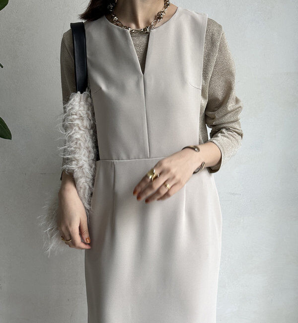  「【WEB限定】バー付ジャンスカワンピース」|ワンピース|