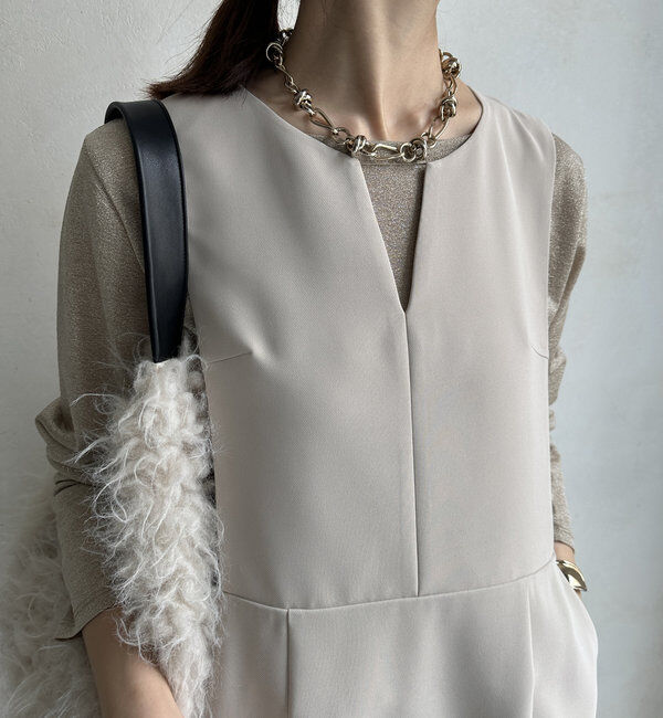  「【WEB限定】バー付ジャンスカワンピース」|ワンピース|