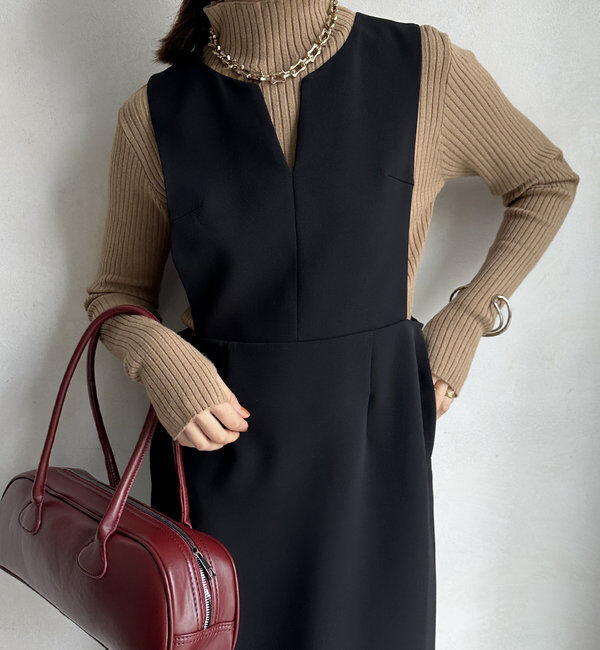  「【WEB限定】バー付ジャンスカワンピース」|ワンピース|