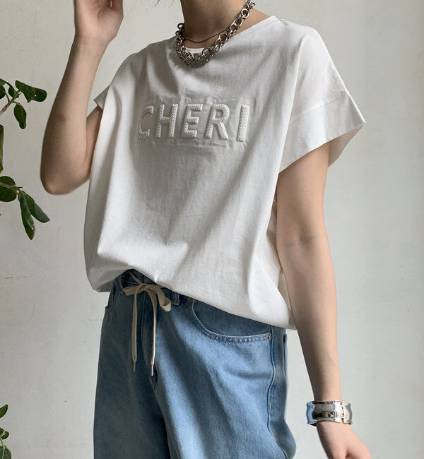  「【WEB限定】CHERIエンボスロゴTEE」|Tシャツ・カットソー|