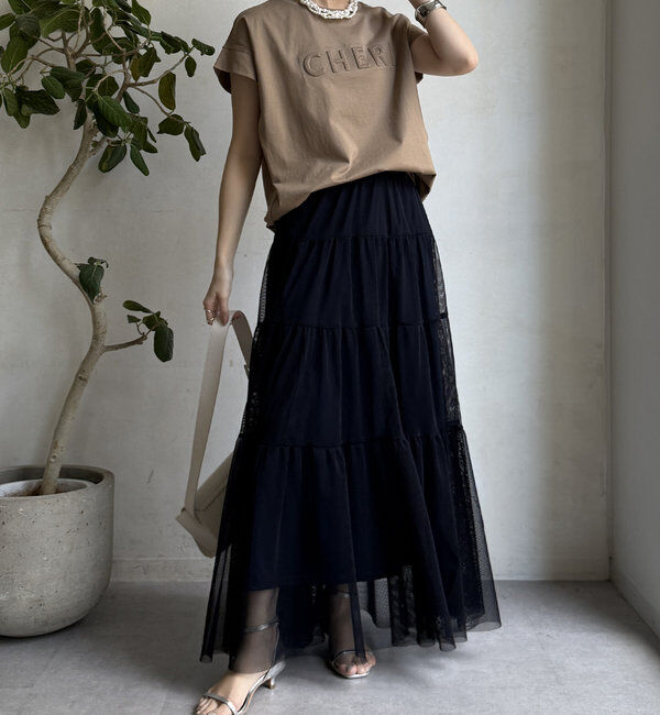  「【WEB限定】CHERIエンボスロゴTEE」|Tシャツ・カットソー|