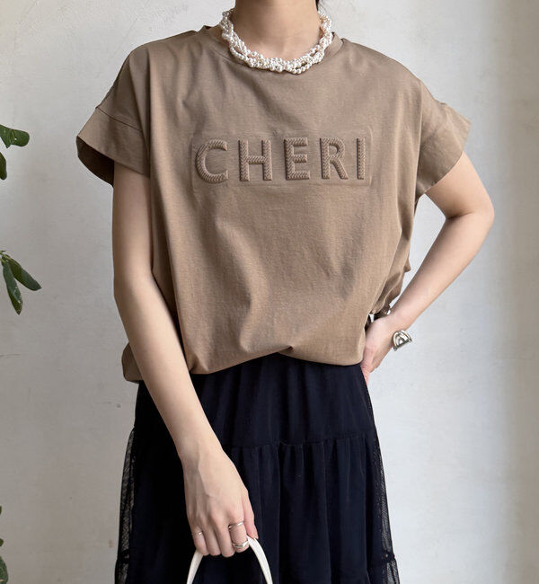 「【WEB限定】CHERIエンボスロゴTEE」|Tシャツ・カットソー|