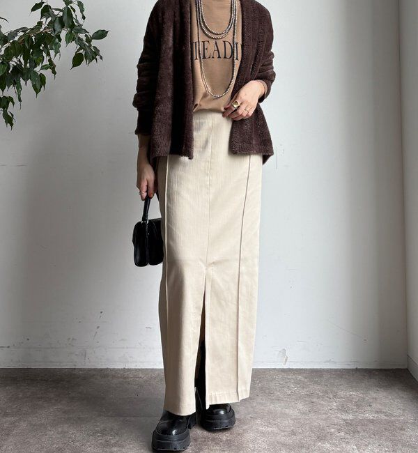  「【一部WEB限定カラー】リヨセルデニムボックスピンタックスカート」|スカート|