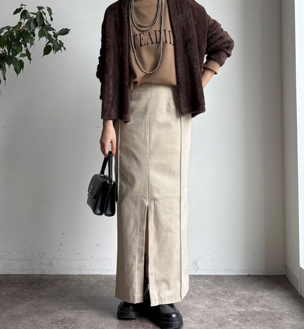  「【一部WEB限定カラー】リヨセルデニムボックスピンタックスカート」|スカート|