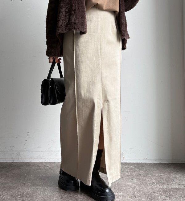  「【一部WEB限定カラー】リヨセルデニムボックスピンタックスカート」|スカート|