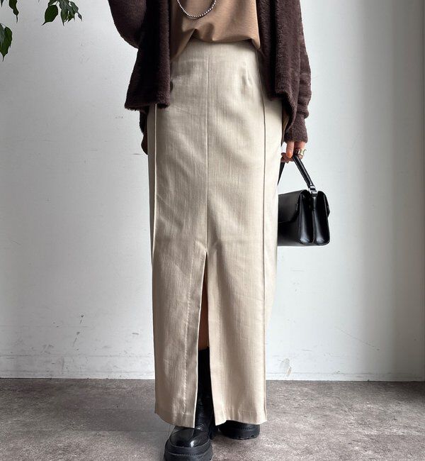  「【一部WEB限定カラー】リヨセルデニムボックスピンタックスカート」|スカート|