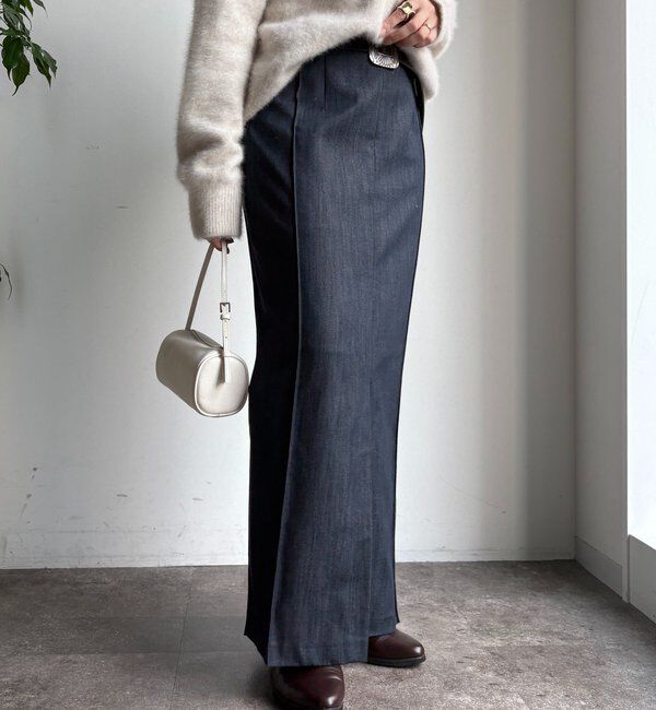  「【一部WEB限定カラー】リヨセルデニムボックスピンタックスカート」|スカート|