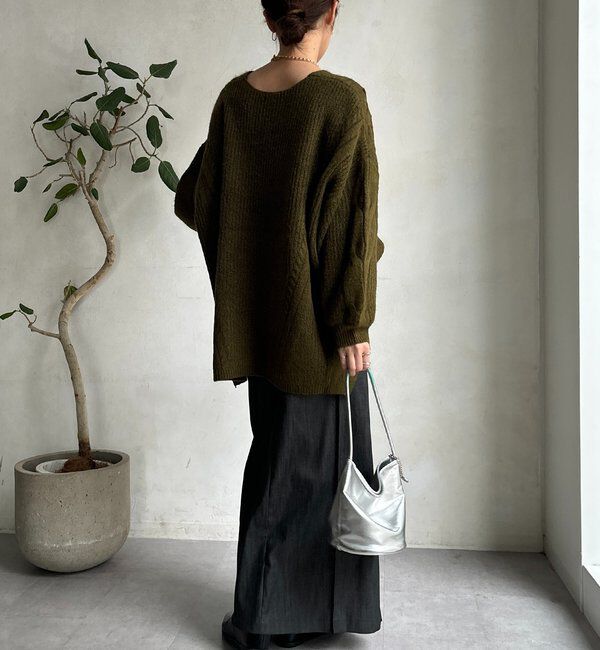  「【一部WEB限定カラー】リヨセルデニムボックスピンタックスカート」|スカート|