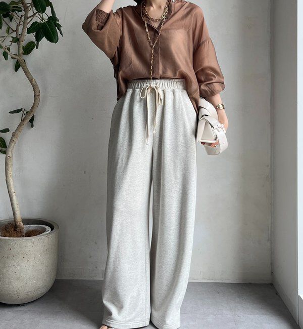  「【WEB限定】バックフリル異素材切替シャツ」|シャツ・ブラウス|