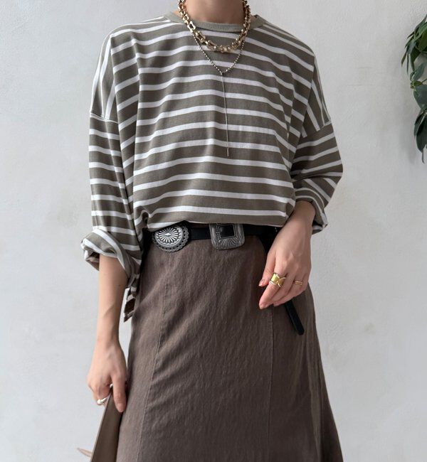  「【WEB限定】ボーダーワイドプルオーバー」|Tシャツ・カットソー|