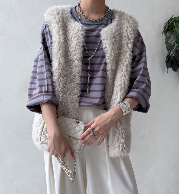  「【WEB限定】ボーダーワイドプルオーバー」|Tシャツ・カットソー|