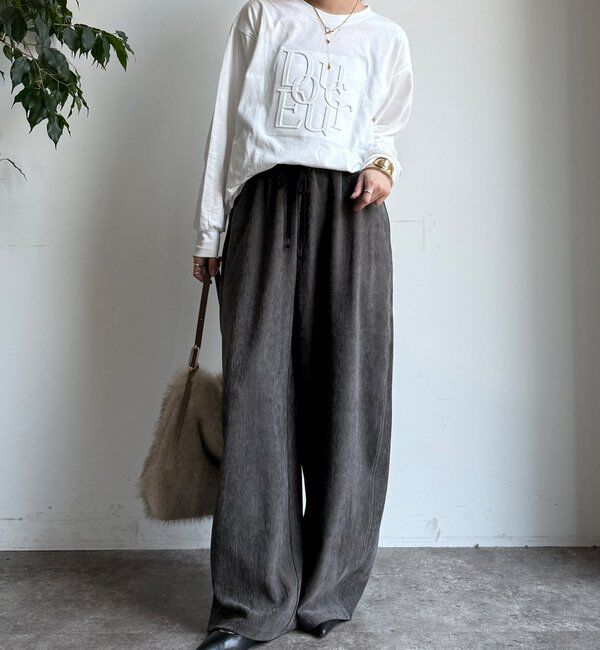  「【WEB限定】DouceurエンボスバックジップロンTEE」|Tシャツ・カットソー|