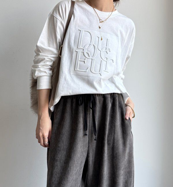  「【WEB限定】DouceurエンボスバックジップロンTEE」|Tシャツ・カットソー|