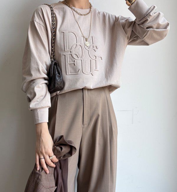  「【WEB限定】DouceurエンボスバックジップロンTEE」|Tシャツ・カットソー|