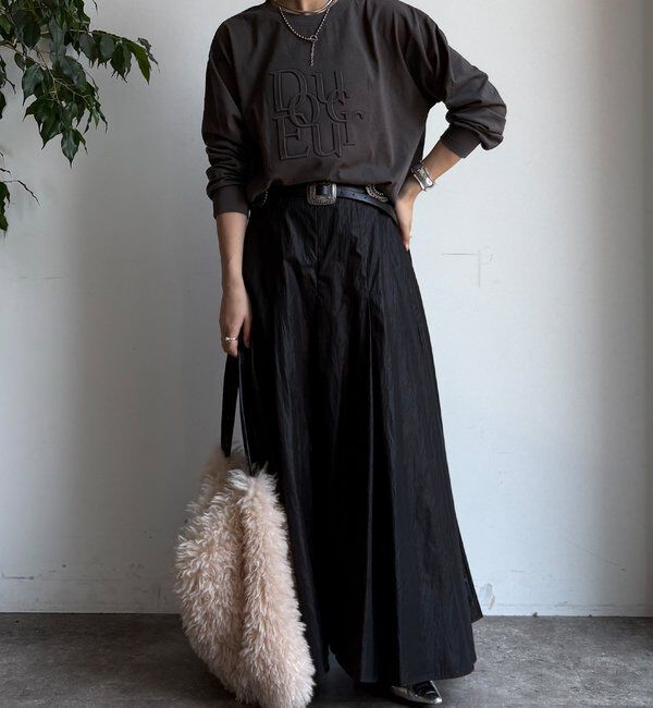  「【WEB限定】DouceurエンボスバックジップロンTEE」|Tシャツ・カットソー|