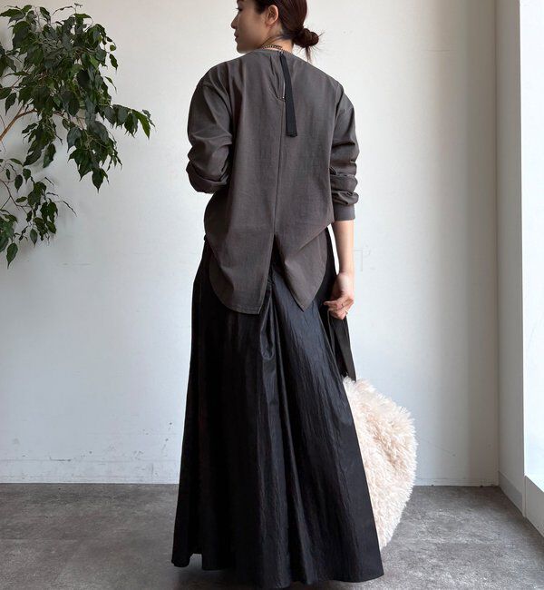  「【WEB限定】DouceurエンボスバックジップロンTEE」|Tシャツ・カットソー|