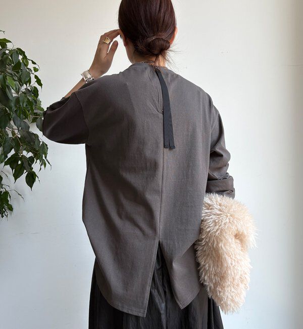  「【WEB限定】DouceurエンボスバックジップロンTEE」|Tシャツ・カットソー|