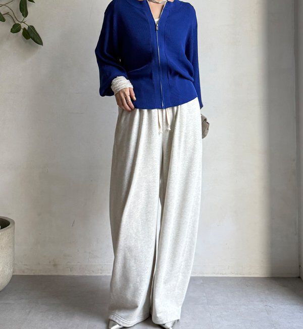  「【WEB限定】前後２WAYジップニット」|ニット・セーター|