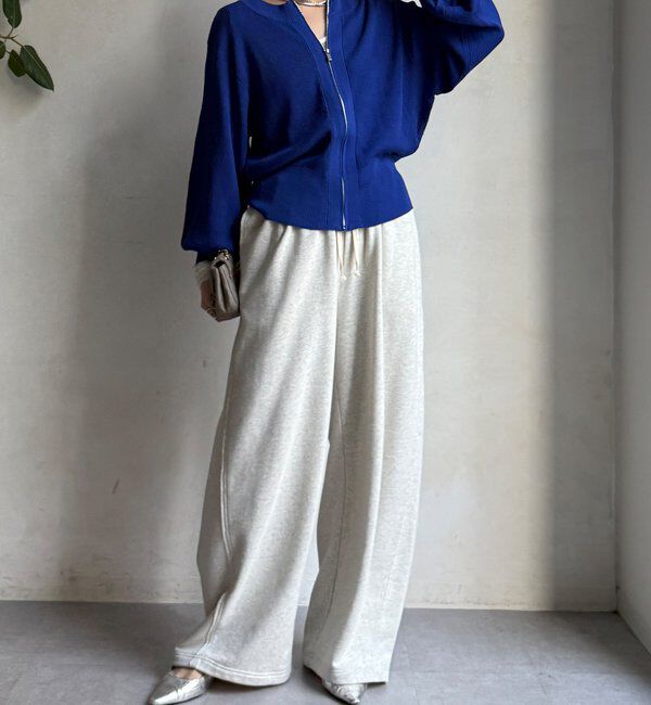  「【WEB限定】前後２WAYジップニット」|ニット・セーター|