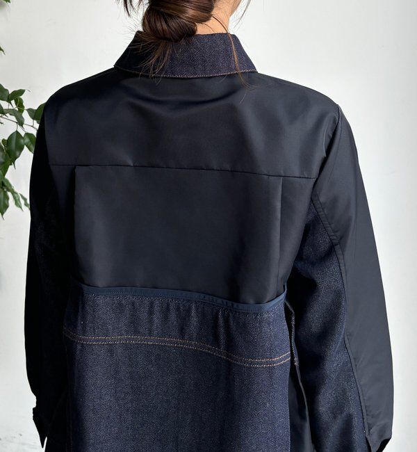  「【WEB限定】デニム異素材切替ブルゾン」|ブルゾン・スタジャン|