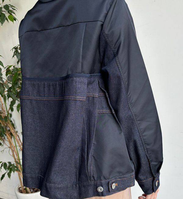  「【WEB限定】デニム異素材切替ブルゾン」|ブルゾン・スタジャン|