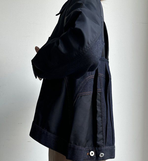  「【WEB限定】デニム異素材切替ブルゾン」|ブルゾン・スタジャン|