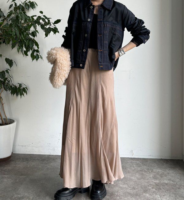  「【WEB限定】デニム異素材切替ブルゾン」|ブルゾン・スタジャン|